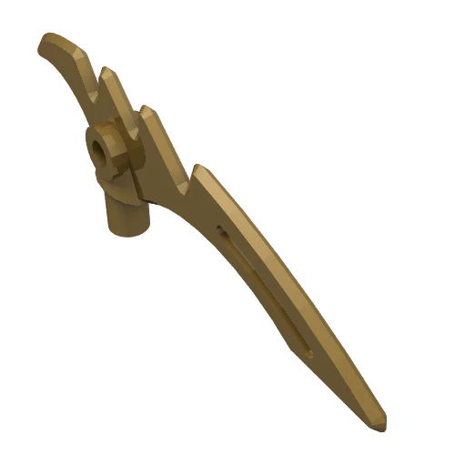 Del 98141 – Minifigur, vapenhalvmåneblad, tandad med stång
