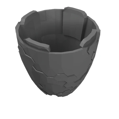 Del 11598 – Behållare, fasetterad 4 x 4 x 3, Alien Pod-sektion