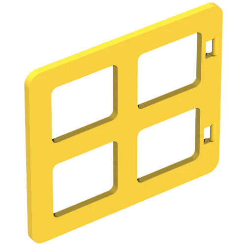 Part 90265 – Duplo Door / Window Pane 1 x 4 x 3 with 4 Same Size Panes Square Corners