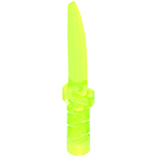 Del 37341b – minifigur, vapenkniv med platt stödände och krökt blad, grepp med kryss