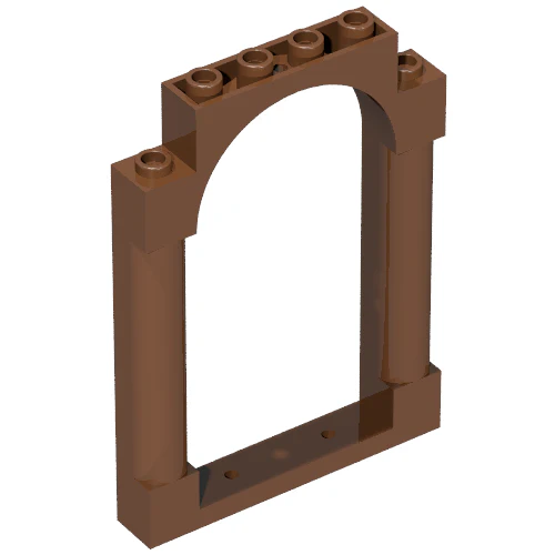 Part 40066 – Door, Frame 1 x 6 x 7 Arched with Notches and Rounded Pillars