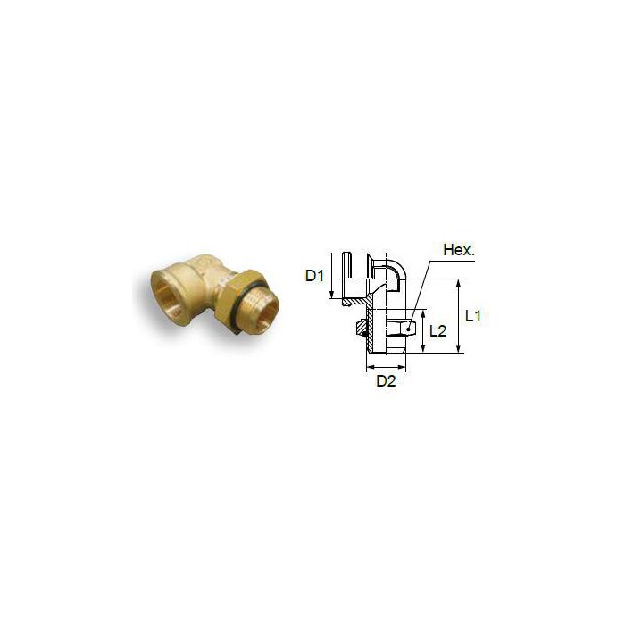 Vinkel-nippel 90° Raufoss 30-8934017700