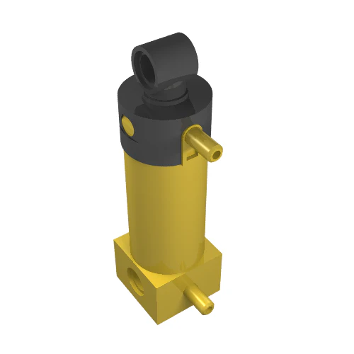 Part 2793c01 – Pneumatic Cylinder with 2 Inlets Medium (48mm) with Black Top