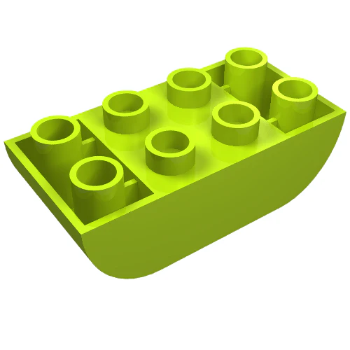 Part 98224 – Duplo, Brick 2 x 4 Slope Curved Inverted Double