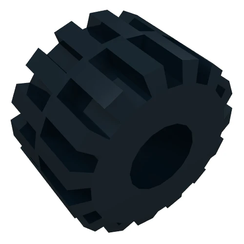 Part 32193 – Wheel Full Rubber Flat with Axle Hole