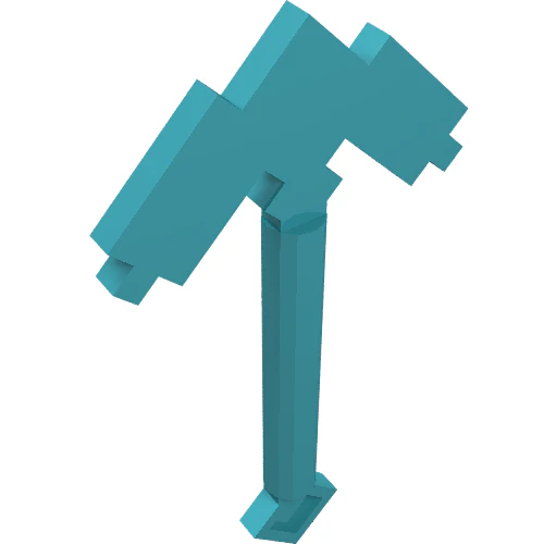 Del 18789 – Minifigur, Utensil Pickaxe Pixelated (Minecraft)