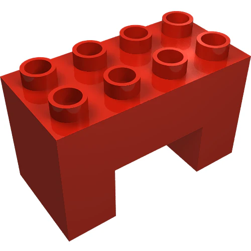 Part 6394 – Duplo, Brick 2 x 4 x 2 with 2 x 2 Cutout on Bottom