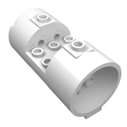 Del 30360 – Cylinder 3 x 6 x 2 2/3 horisontell – Runda anslutningar mellan invändiga dubbar