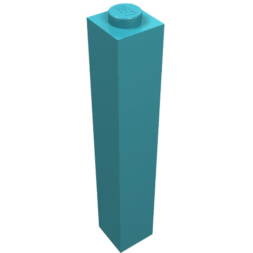 Del 2453b – Brick 1 x 1 x 5 – Solid Stud