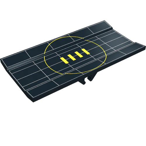 Part 2440p69 – Vehicle, Spoiler / Plow Blade 6 x 3 with Hinge with Yellow Radar Pattern