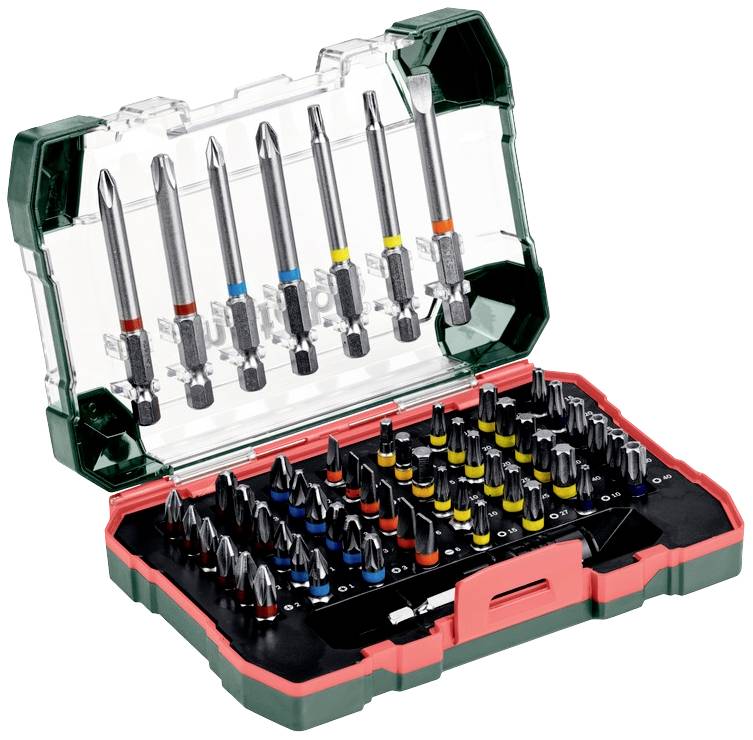 Metabo Promotion 626702000 Bit-Set 56 delar Spår, Stjärnspår Phillips, Stjärnspår Pozidriv, Inner-sexkantig, Inner-sexta