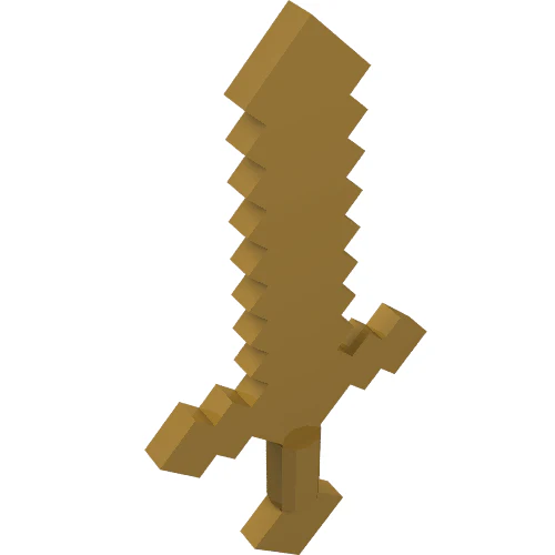 Del 18787 – Minifigure, Weapon Sword Pixelated (Minecraft)