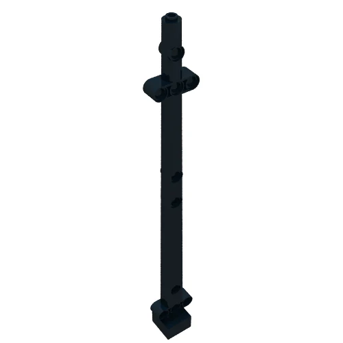 Part 48002a – Boat, Mast 2 x 2 x 20 with Holes and Axle Hole (x Shape / + Orientation)