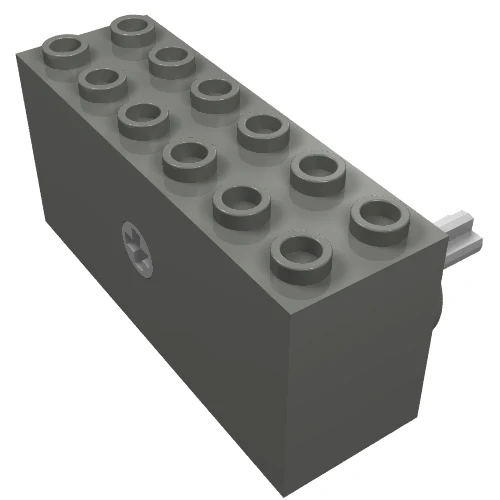 Part 42073c02 – Windup Motor 2 x 6 x 2 1/3 with Raised Shaft Base – Long Axle (Sports)