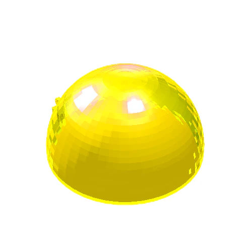 Del 95198 – Vindruta 8 x 8 x 3 Canopy Dome Halvsfär med dubbla 2 fingrar