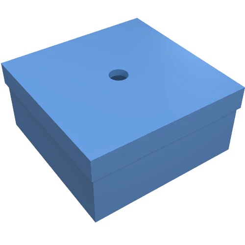 Del 33031 – Behållare, låda 3 1/2 x 3 1/2 x 1 1/3 med gångjärnslock