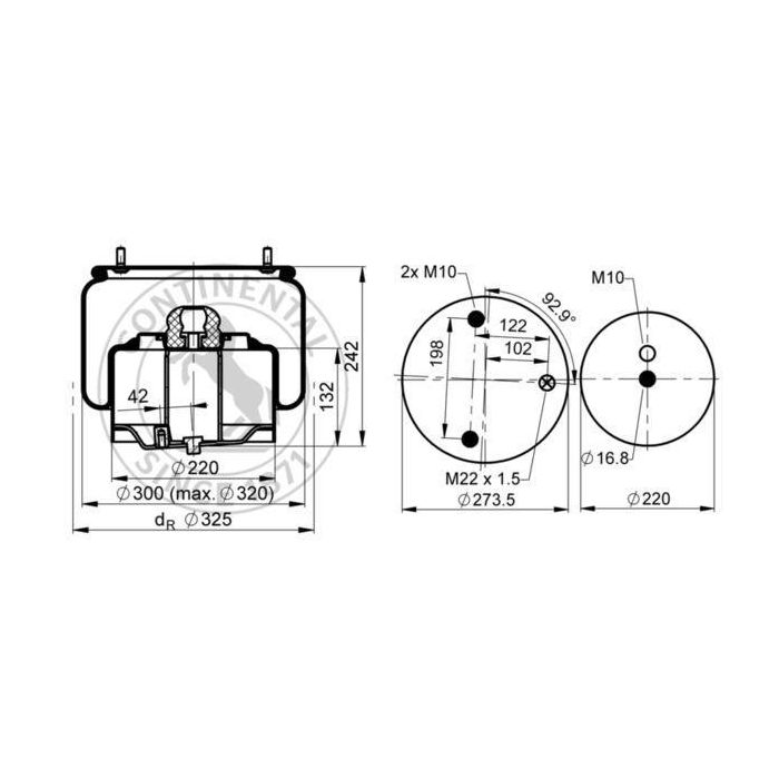 Luftbälg Contitech 30-6753NP02R