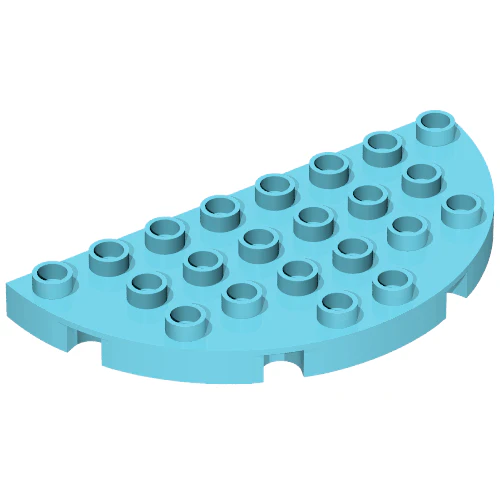 Part 29304 – Duplo, Plate Round Corner 4 x 8 Double