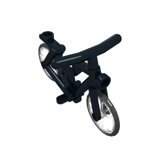 Del 4719c01 – Cykel med Trans-Clear hjul och svarta däck (4719 / 4720 / 2807)