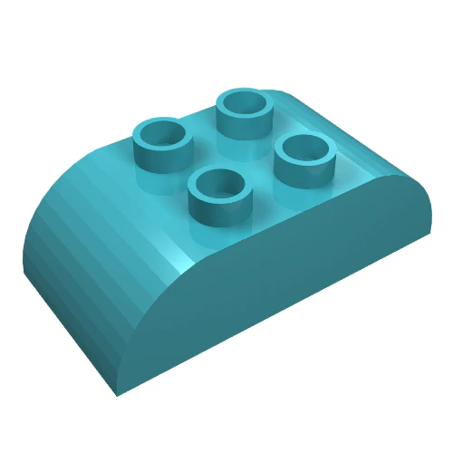 Part 98223 – Duplo, Brick 2 x 4 Slope Curved Double