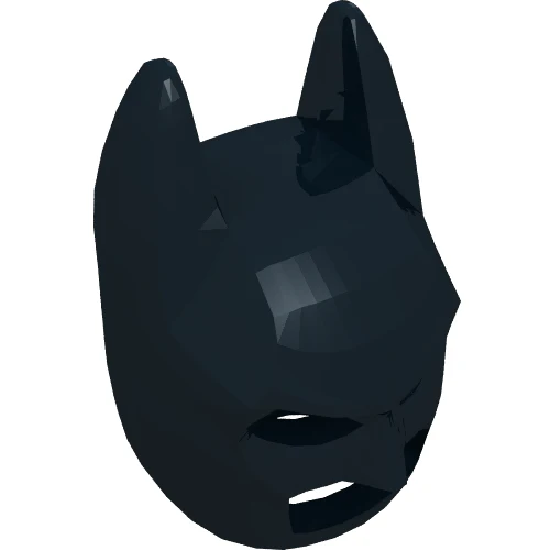Del 10113 – Minifigur, huvudbonadsmask Batman Cowl (kantiga öron, uttalad panna)