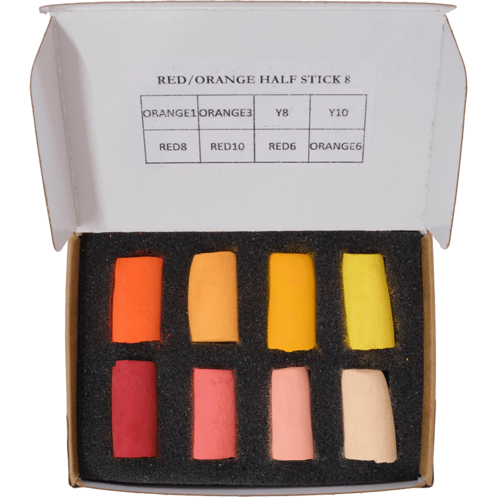 Miniset pasteller – Röd Orange toner