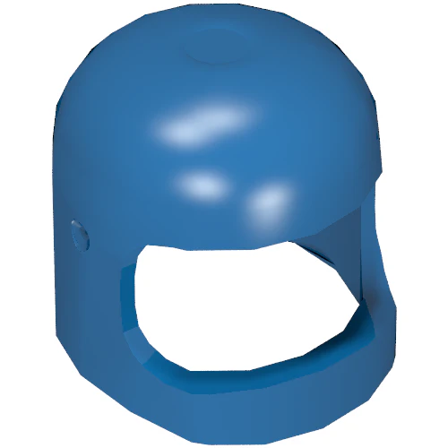 Part 50665 – Minifigure, Headgear Helmet Space / Town with Thick Chin Strap – with Visor Dimples (Reissue with Top Dimple)