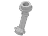 Del x156 – Minifigur, vapenljussabel Hilt vinklad