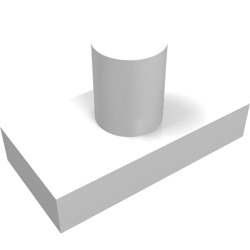 Part 24445 – Tile, Modified 1 x 2 with Minifigure Head Post