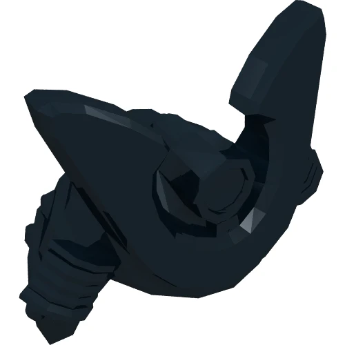Del 28679 – Minifigur, huvudbonadshjälm Ninja (Samurai) Kabuto med stort krökt vapen och nitar