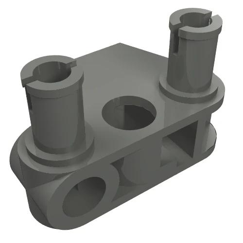 Del 50901 – Bionicle Rhotuka Connector Block 1 x 3 x 2 med 2 stift och axelhål