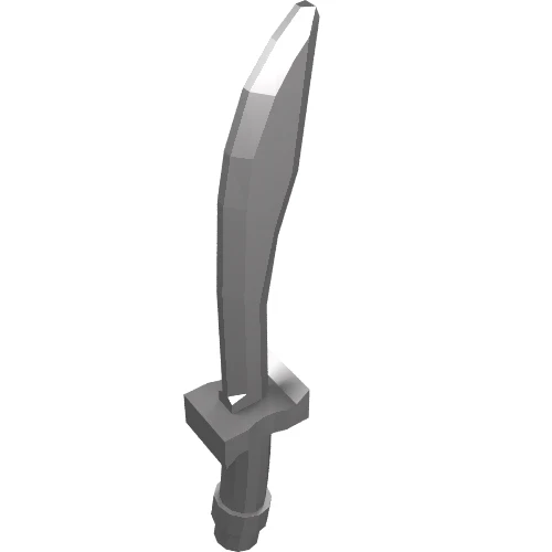 Del 25111 – minifigur, vapen svärd, sabel/Dao krökt blad och stöd med stångände