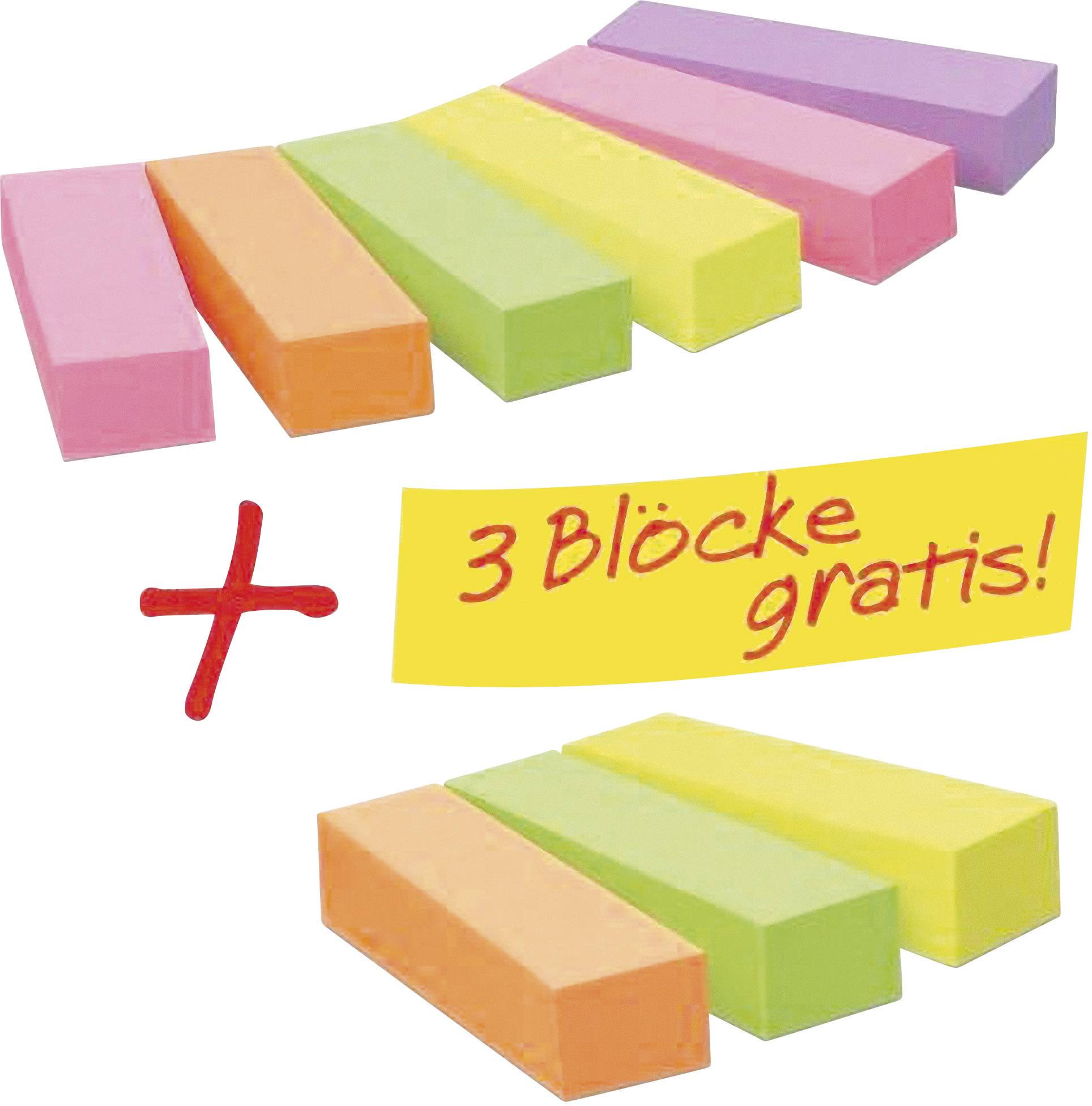 Post-it® klisterremsor Page Marker kampanj 670-6+3, 6 block / förpackning + 3 block gratis
