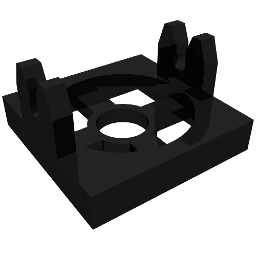 Part 2609b – Magnet Holder Tile 2 x 2 – Tall Arms with Deep Notch