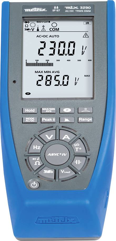 Metrix MTX3290 Handmultimeter digital CAT III 1000 V, CAT IV 300 V Display (Beräkningar): 6000