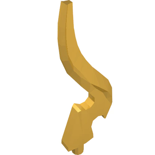 Del 18395 – Wave Rounded Curved Single med stångände och triangulär bas (flamma)
