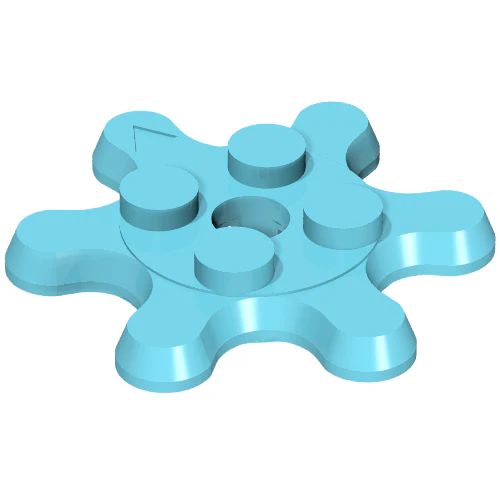 Part 35442 – Plate, Round 2 x 2 Gear 6 Tooth
