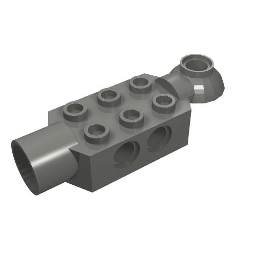 Part 47454 – Technic, Brick Modified 2 x 3 with Pin Holes, Rotation Joint Ball Half Horizontal, and Rotation Joint Socket