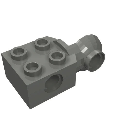 Part 48171 – Technic, Brick Modified 2 x 2 with Pin Hole and Rotation Joint Ball Half Vertical