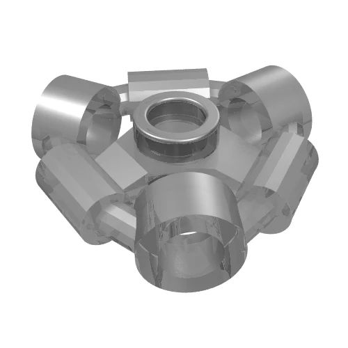 Part 20612 – Minifigure, Weapon Holder Ring with 3 Bars and 3 Bar Holes (Ninjago Aeroblade Center) – Hollow Stud