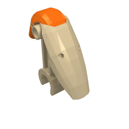 Part 30378ps1 – Minifigure, Head, Modified Mechanical (SW Battle Droid) with Orange Insignia Pattern