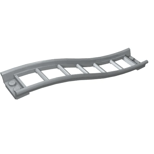 Part 34738 – Train, Track Roller Coaster Ramp Small, 3 Bricks Elevation