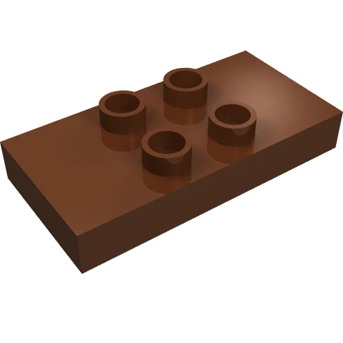 Part 6413 – Duplo Tile, Modified 2 x 4 x 1/2 (Thick) with 4 Center Studs