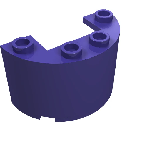 Del 24593 – Cylinderhalva 2 x 4 x 2 med 1 x 2 utskärning