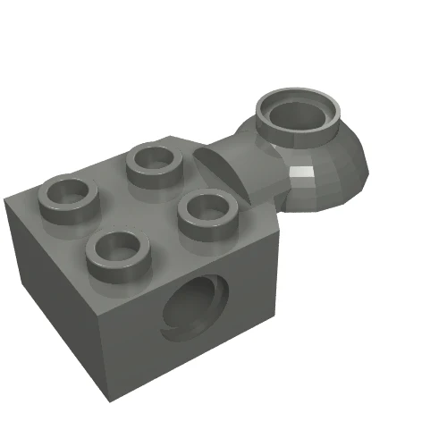 Part 48170 – Technic, Brick Modified 2 x 2 with Pin Hole and Rotation Joint Ball Half Horizontal