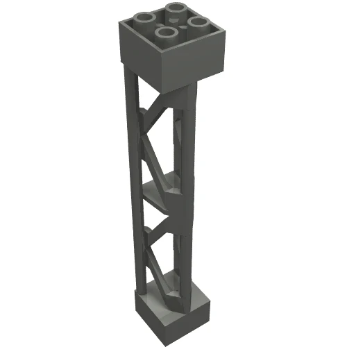 Del 58827 – Stöd 2 x 2 x 10 balk Triangulär vertikal – Typ 3 – 3 stolpar, 2 sektioner